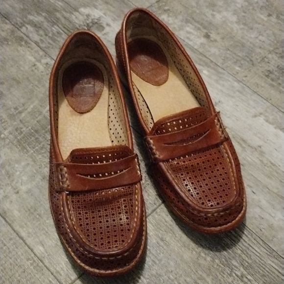 Frye Shoes - Women's Frye Leather Dalia Perf Penny Loafers